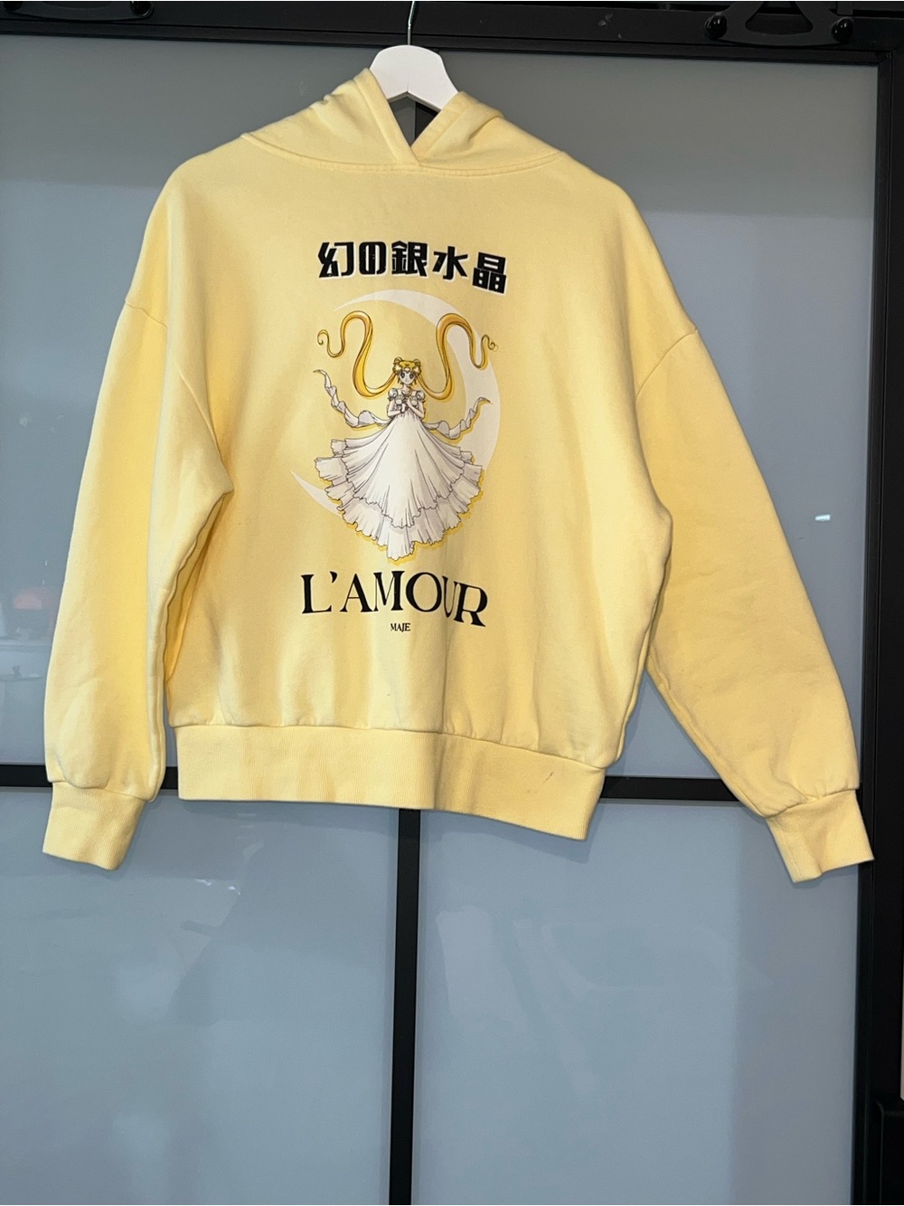 Rare Maje x Sailor Moon L’Amour Princess Serenity Yellow Hoodie Size 1